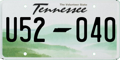 TN license plate U5204O