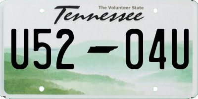 TN license plate U5204U