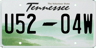 TN license plate U5204W