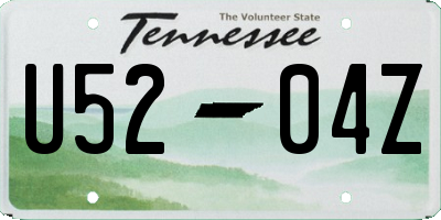 TN license plate U5204Z
