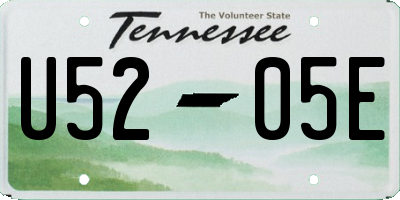 TN license plate U5205E