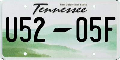 TN license plate U5205F