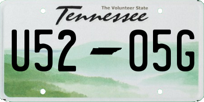 TN license plate U5205G