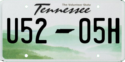 TN license plate U5205H