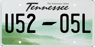 TN license plate U5205L