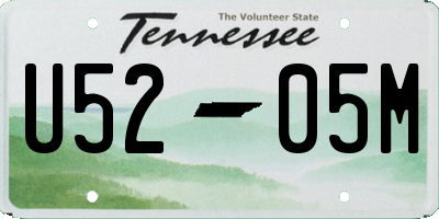 TN license plate U5205M
