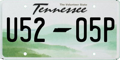 TN license plate U5205P