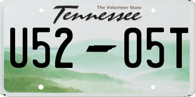 TN license plate U5205T