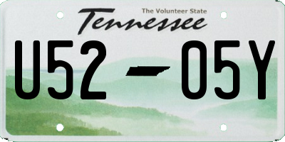 TN license plate U5205Y