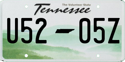 TN license plate U5205Z