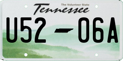 TN license plate U5206A