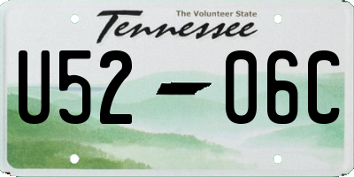 TN license plate U5206C