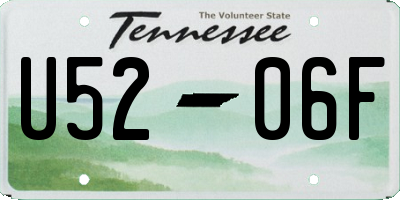 TN license plate U5206F