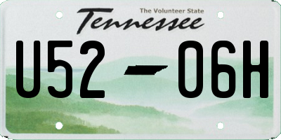 TN license plate U5206H