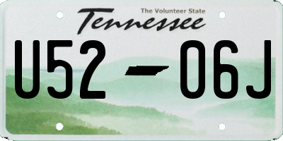 TN license plate U5206J