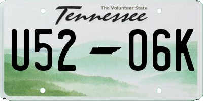 TN license plate U5206K