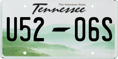 TN license plate U5206S