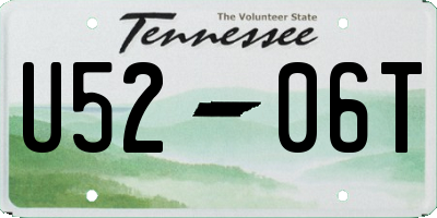 TN license plate U5206T
