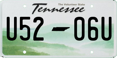 TN license plate U5206U