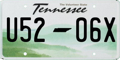 TN license plate U5206X