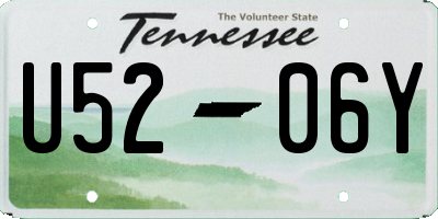 TN license plate U5206Y
