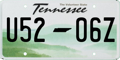 TN license plate U5206Z
