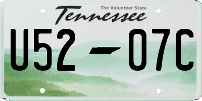 TN license plate U5207C