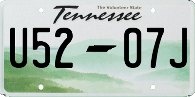 TN license plate U5207J