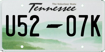 TN license plate U5207K