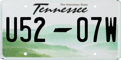 TN license plate U5207W