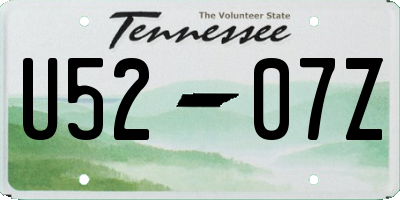 TN license plate U5207Z