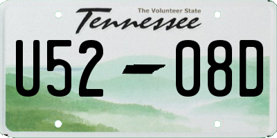 TN license plate U5208D