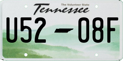 TN license plate U5208F