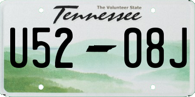 TN license plate U5208J