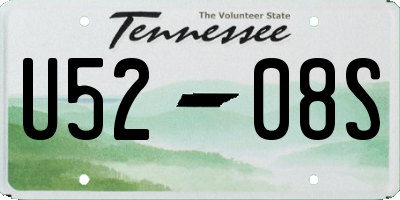 TN license plate U5208S