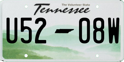 TN license plate U5208W
