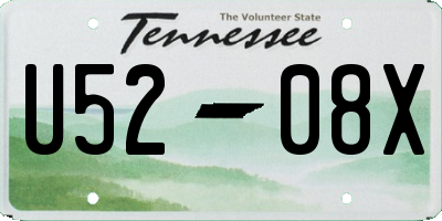 TN license plate U5208X