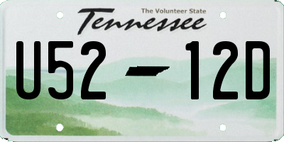 TN license plate U5212D