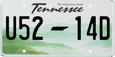 TN license plate U5214D
