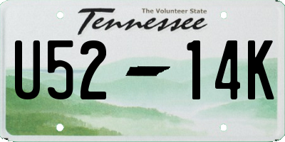 TN license plate U5214K