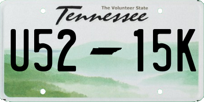 TN license plate U5215K