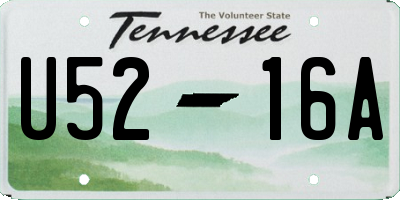 TN license plate U5216A