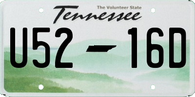 TN license plate U5216D