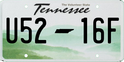 TN license plate U5216F