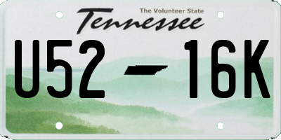 TN license plate U5216K