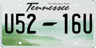 TN license plate U5216U