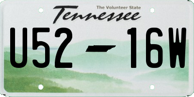 TN license plate U5216W