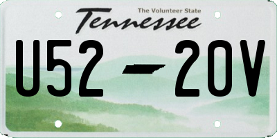 TN license plate U5220V