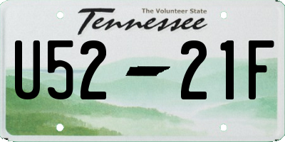 TN license plate U5221F