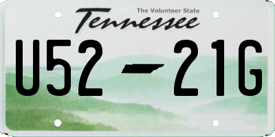 TN license plate U5221G